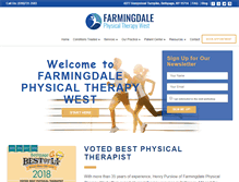 Tablet Screenshot of farmingdalephysicaltherapywest.com